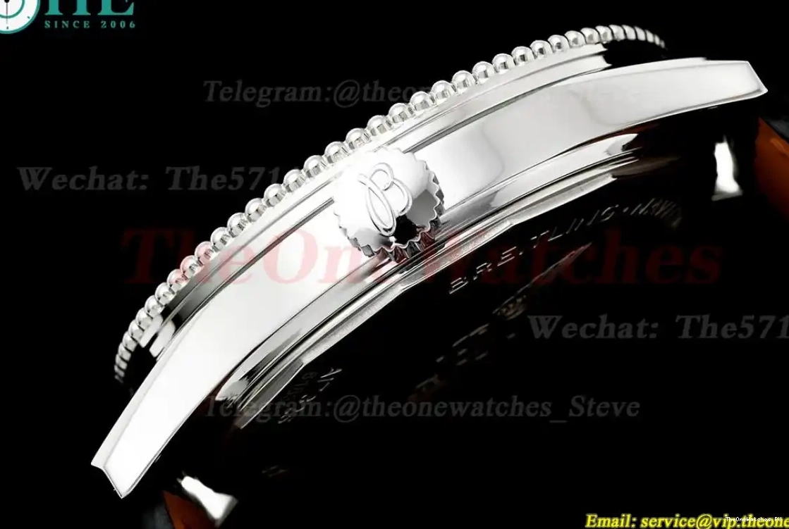 Grey Black TF 1 Dial 41mm Date SS Navitimer LE A2824 0424
